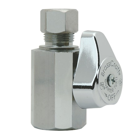 Brasscraft BrassCraft 1/2 in. Compression outlets X 3/8 in. Chrome Plated Stop Valve G2R12X CD